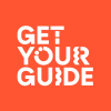White stylized text 'GET YOUR GUIDE' on orange background.