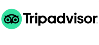 Tripadvisor logo with an owl design and text on a green circle.